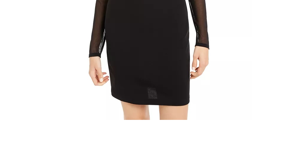 Vestido Mini Illusion Scuba Teeze Me Feminino Júnior Preto Tamanho 9