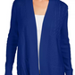 Cardigan feminino patchwork azul Charter Club, tamanho XX-G