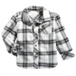 Camisa xadrez de algodão para meninos First Impressions, branca, tamanho 3-6 meses