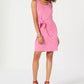 Vestido curto de malha com nó frontal feminino Style &amp; Co, rosa, tamanho PP