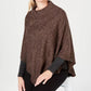 Poncho envelope feminino Karen Scott marrom tamanho L/XL