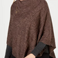 Poncho envelope feminino Karen Scott marrom tamanho L/XL
