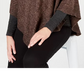 Poncho envelope feminino Karen Scott marrom tamanho L/XL