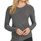 Blusa feminina DKNY com listras assimétricas, preta, tamanho X-G