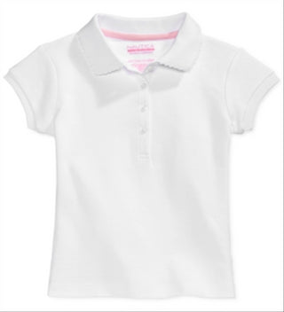 Camisa polo interlock feminina Nautica, branca, tamanho médio