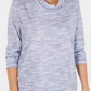 Karen Scott Top feminino pequeno com decote funil e tingimento espacial, roxo, tamanho PS