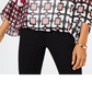 Top estampado com faixa Alfani feminino, tamanho pequeno, rosa