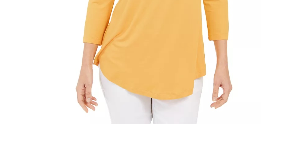 JM Collection Top feminino de ombro descoberto dourado tamanho pequeno