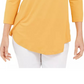 JM Collection Top feminino de ombro descoberto dourado tamanho X-S