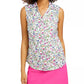 Camisa feminina sem mangas com estampa floral Charter Club, branca, tamanho 10