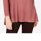 Suéter túnica feminino alto-baixo estilo &amp; co laranja tamanho pequeno