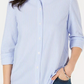 Camisa feminina de malha de algodão Charter Club, azul, tamanho XX-G