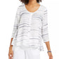 Blusa feminina com estampa de botões e alças finas, tamanho X-S