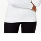 Suéter Karen Scott Feminino de Algodão com Malha Trançada, Branco, Tamanho PL