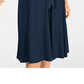 Vestido midi feminino Charter Club Petite com cinto, azul, tamanho médio