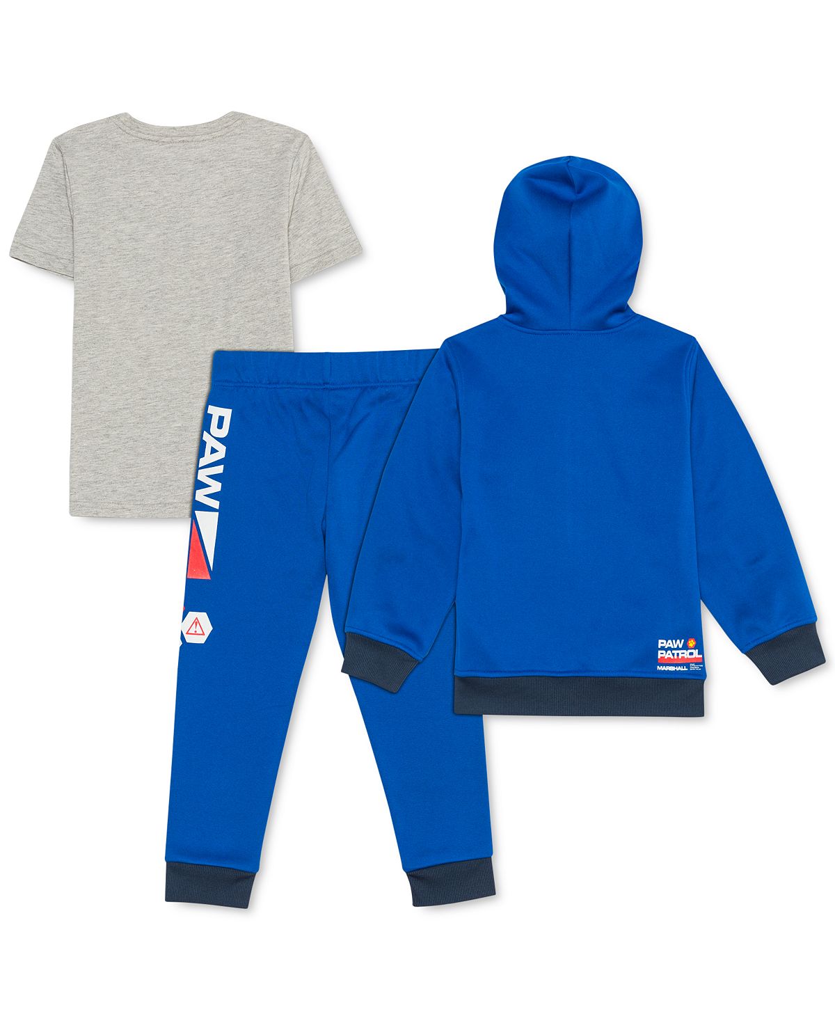 Conjunto de 3 peças de moletom com capuz e calça de moletom da Patrulha Canina da Nickelodeon para meninos, tamanho 7, azul