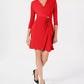 Vestido envelope falso feminino Charter Club Petite, tamanho vinho, pequeno e pequeno