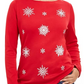 Karen Scott Top Feminino Pequeno com Floco de Neve Enfeitado Vermelho Tamanho PS