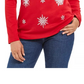 Karen Scott Top Feminino Pequeno com Floco de Neve Enfeitado Vermelho Tamanho PS