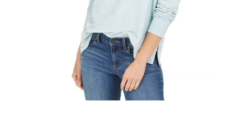 Moletom feminino com costura contrastante Style &amp; Co, verde, tamanho pequeno