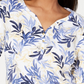 Karen Scott Henley Azul Estampado Feminino Tamanho P
