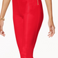 Calça skinny feminina INC International Concepts com zíper e detalhe vermelho, tamanho 12 Petite