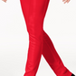 Calça skinny feminina INC International Concepts com zíper e detalhe vermelho, tamanho 12 Petite