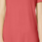 Camiseta feminina JM Collection com ombros descobertos e alças finas, vermelha, tamanho XX-G