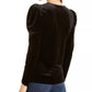 INC International Concepts Top feminino com decote em V e manga comprida com contas, preto, tamanho pequeno