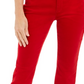 Calça jeans feminina Charter Club Lexington Velveteen Tummy Control com perna reta, vermelha, tamanho 10