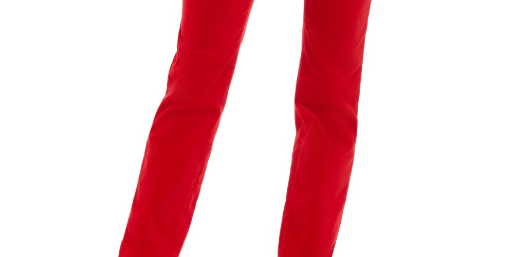 Calça jeans feminina Charter Club Lexington Velveteen Tummy Control com perna reta, vermelha, tamanho 10