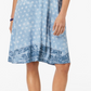 Vestido feminino estilo &amp; co com costas cruzadas, azul, tamanho pequeno