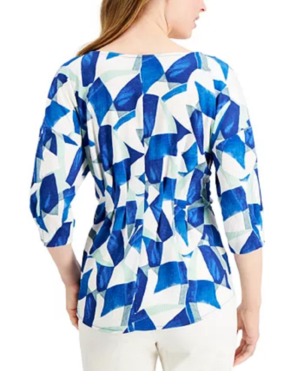 Top Alfani Feminino Cintado Frente Azul Marinho Tamanho X-G