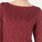 Karen Scott Blusa Feminina Gola Canoa Tingida com Estampa Espacial Médio Vermelho Tamanho P