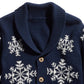 Cardigan infantil floco de neve para meninos First Impressions, azul, tamanho 0-3 meses