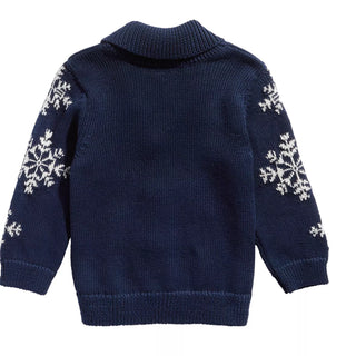 Cardigan infantil floco de neve para meninos First Impressions, azul, tamanho 0-3 meses