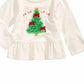 Camiseta Peplum com Estampa de Árvore de Tule para Bebê Menina First Impressions, Branca, Tamanho 12 MO