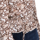 Blusa ombro a ombro franzida Ultra Flirt Junior, marrom, tamanho extragrande