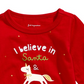Camiseta infantil First Impressions com estampa de unicórnio e peplum de algodão, tamanho 6 a 9 meses, vermelha, 3 a 6 meses