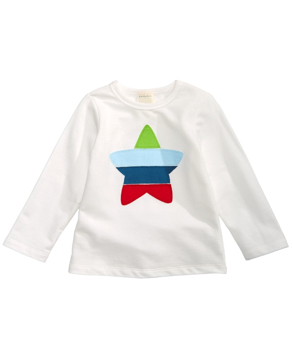 Camiseta com apliques de estrelas Bold para bebês e crianças pequenas First Impressions, branca, tamanho 3-6 meses
