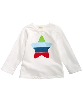 Camiseta com apliques de estrelas Bold para bebês e crianças pequenas First Impressions, branca, tamanho 3-6 meses