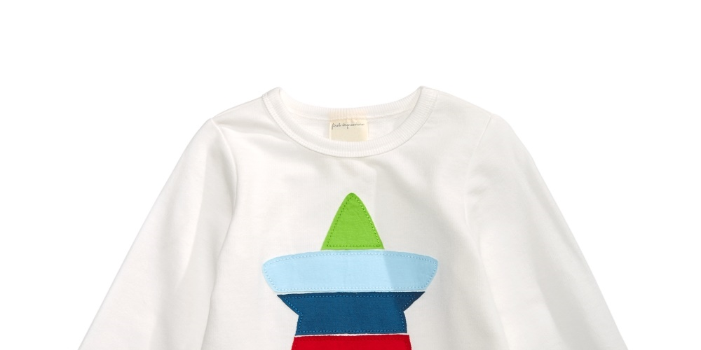 Camiseta com apliques de estrelas Bold para bebês e crianças pequenas First Impressions, branca, tamanho 3-6 meses