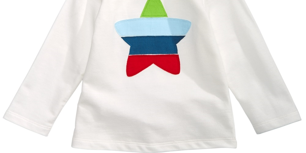 Camiseta com apliques de estrelas Bold para bebês e crianças pequenas First Impressions, branca, tamanho 3-6 meses