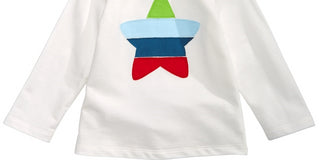 Camiseta com apliques de estrelas Bold para bebês e crianças pequenas First Impressions, branca, tamanho 3-6 meses