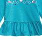 Túnica de algodão com estampa floral e peplum First Impressions para bebês meninas, tamanho Pure Aqua, 12 meses