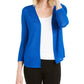 Cardigan texturizado com nervuras otomanas Alfani feminino, azul, tamanho XX-G