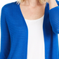 Cardigan texturizado com nervuras otomanas Alfani feminino, azul, tamanho XX-G