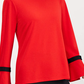 Top de crepe feminino Charter Club com detalhe de gravata, vermelho, tamanho pequeno e pequeno