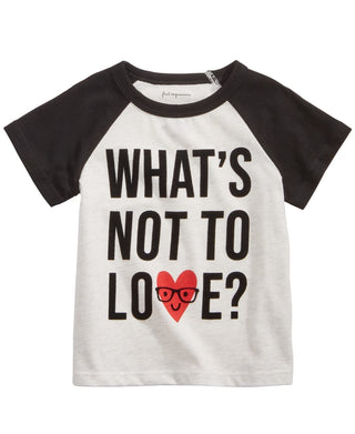 Camiseta estampada First Impressions Baby Boy's Love, branca, tamanho 3 a 6 meses