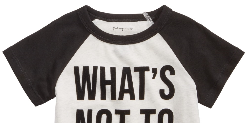 Camiseta estampada First Impressions Baby Boy's Love, branca, tamanho 3 a 6 meses